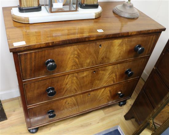 A 19th century mahogany chest of drawers, W.93cm